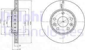 Delphi BG4265C - Гальмівний диск autozip.com.ua