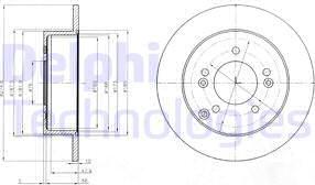 Delphi BG4260 - Гальмівний диск autozip.com.ua