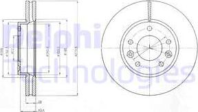 Delphi BG4261 - Гальмівний диск autozip.com.ua