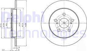 Delphi BG4201C - Гальмівний диск autozip.com.ua