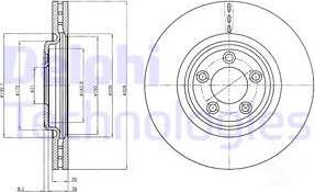 Delphi BG4203C-18B1 - Гальмівний диск autozip.com.ua