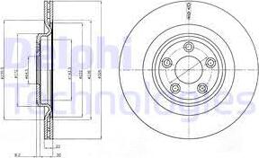 Delphi BG4202C - Гальмівний диск autozip.com.ua