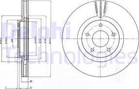 Delphi BG4231C - Гальмівний диск autozip.com.ua