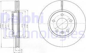 Delphi BG4278-C - Гальмівний диск autozip.com.ua