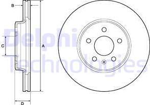 Delphi BG4799C - Гальмівний диск autozip.com.ua