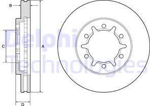 Delphi BG4795C - Гальмівний диск autozip.com.ua