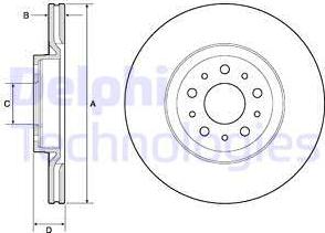 Delphi BG4797C - Гальмівний диск autozip.com.ua