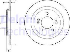 Delphi BG4749C - Гальмівний диск autozip.com.ua