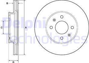 Delphi BG4744C - Гальмівний диск autozip.com.ua