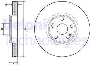 Delphi BG4746C - Гальмівний диск autozip.com.ua