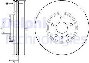 Delphi BG4702C - Гальмівний диск autozip.com.ua