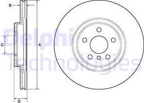 Delphi BG4780C-19B1 - Гальмівний диск autozip.com.ua