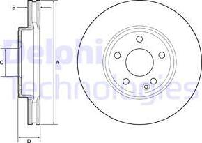 Delphi BG4788C - Гальмівний диск autozip.com.ua