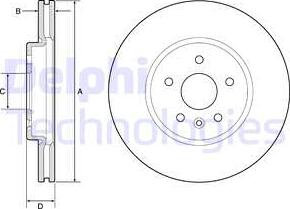 Delphi BG4783C - Гальмівний диск autozip.com.ua