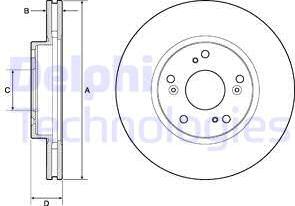 Delphi BG4774C - Гальмівний диск autozip.com.ua