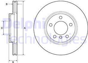 Delphi BG4771C - Гальмівний диск autozip.com.ua