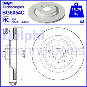 Delphi BG5054C - Гальмівний диск autozip.com.ua