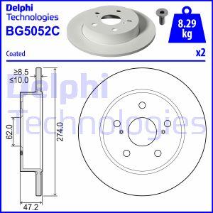 Delphi BG5052C - Гальмівний диск autozip.com.ua