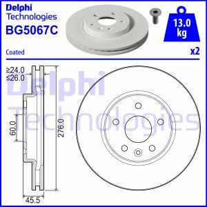 Delphi BG5067C - Гальмівний диск autozip.com.ua