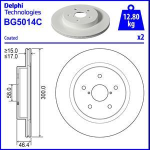 Delphi BG5014C-18B1 - Гальмівний диск autozip.com.ua