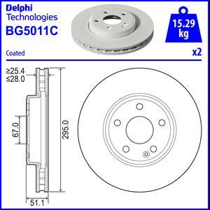 Delphi BG5011C - Гальмівний диск autozip.com.ua