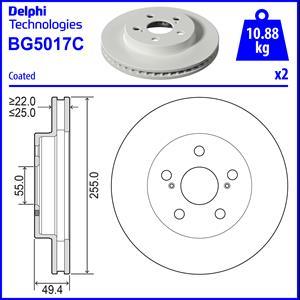 Delphi BG5017C - Гальмівний диск autozip.com.ua