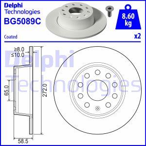 Delphi BG5089C - Гальмівний диск autozip.com.ua