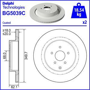 Delphi BG5039C - Гальмівний диск autozip.com.ua