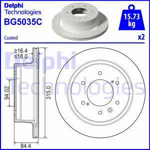 Delphi BG5035C - Гальмівний диск autozip.com.ua