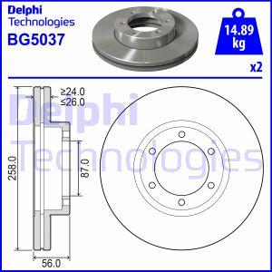 Delphi BG5037 - Гальмівний диск autozip.com.ua