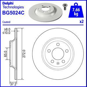 Delphi BG5024C - Гальмівний диск autozip.com.ua