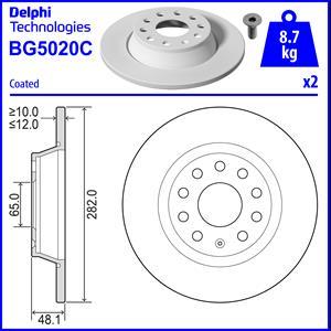 Delphi BG5020C - Гальмівний диск autozip.com.ua