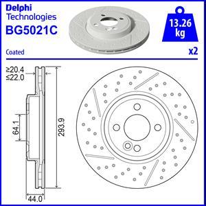 Delphi BG5021C - Гальмівний диск autozip.com.ua