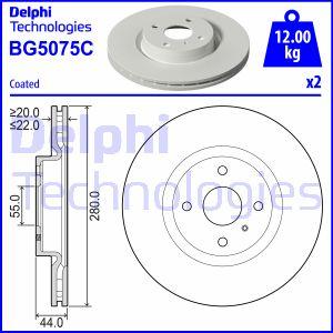 Delphi BG5075C - Гальмівний диск autozip.com.ua