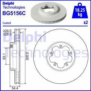 Delphi BG5156C - Гальмівний диск autozip.com.ua