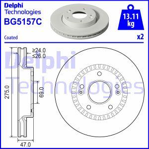 Delphi BG5157C - Гальмівний диск autozip.com.ua