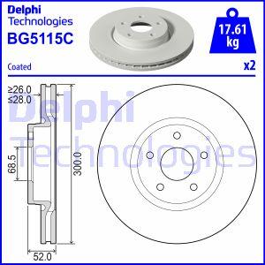 Delphi BG5115C - Гальмівний диск autozip.com.ua