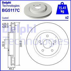 Delphi BG5117C - Гальмівний диск autozip.com.ua