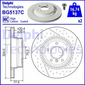 Delphi BG5137C - Гальмівний диск autozip.com.ua