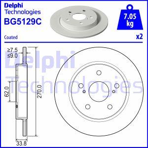 Delphi BG5129C - Гальмівний диск autozip.com.ua