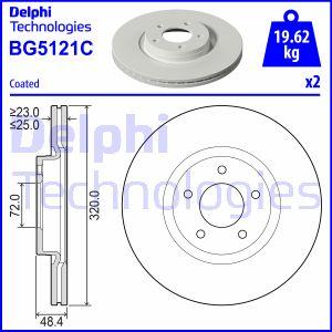 Delphi BG5121C - Гальмівний диск autozip.com.ua