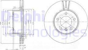 Delphi BG3998C-18B1 - Гальмівний диск autozip.com.ua