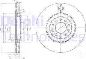 Delphi BG3993 - Гальмівний диск autozip.com.ua