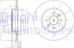 Delphi BG3992 - Гальмівний диск autozip.com.ua