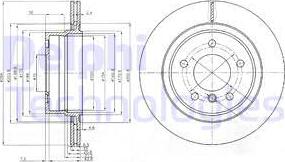 Delphi BG3947 - Гальмівний диск autozip.com.ua