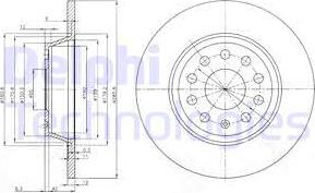 Delphi BG3954 - Гальмівний диск autozip.com.ua