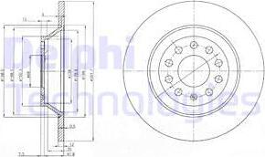 Delphi BG3956-C - Гальмівний диск autozip.com.ua