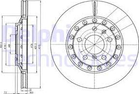 Delphi BG3958 - Гальмівний диск autozip.com.ua