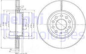 Delphi BG3953 - Гальмівний диск autozip.com.ua