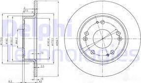 Delphi BG3964 - Гальмівний диск autozip.com.ua